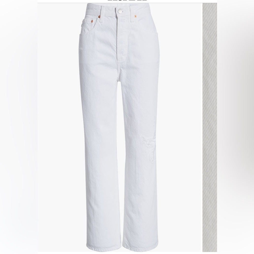 AG Adriano Goldschmied Knoxx High Rise Boyfriend Jeans White Size 23